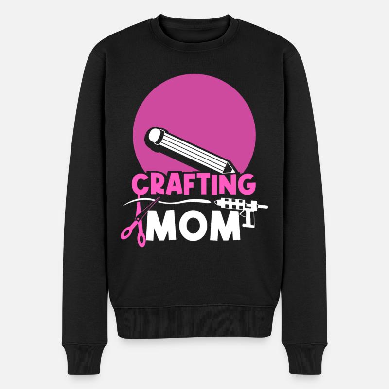 Basteln Mama Bastel Mutter Bastler - Männer Premium Bio Pullover - Schwarz