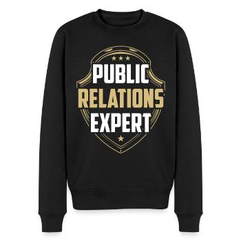 Public Relations Expert Job PR Profession - Men's Premium Organic Jumper - black - Front - Nico (187cm)