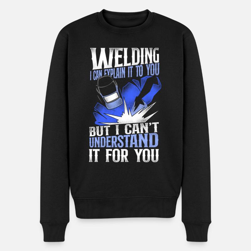 Welder Welding Vintage Welding I - Männer Premium Bio Pullover - Schwarz