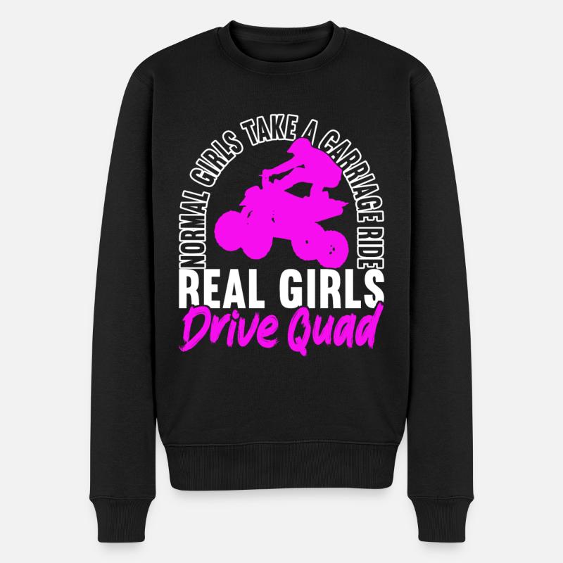 Quad Bike Quadfahrer - Männer Premium Bio Pullover - Schwarz