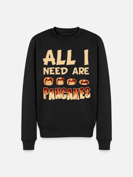All I need are pancakes - Men's Premium Organic Jumper - black
