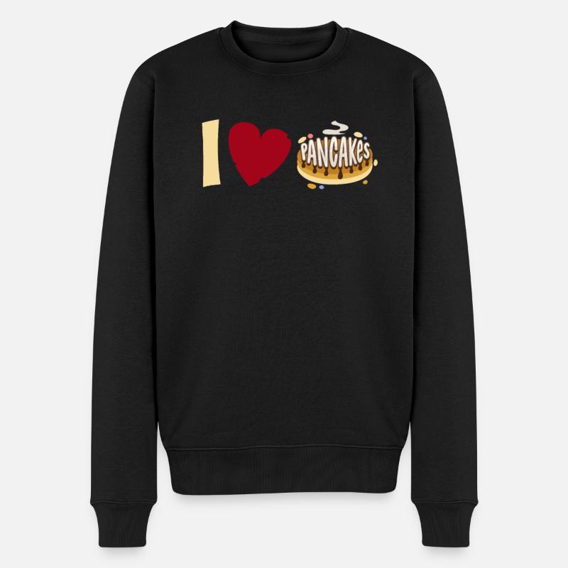 J’aime les crêpes - Funny Pancake - Pull Premium bio Homme - noir