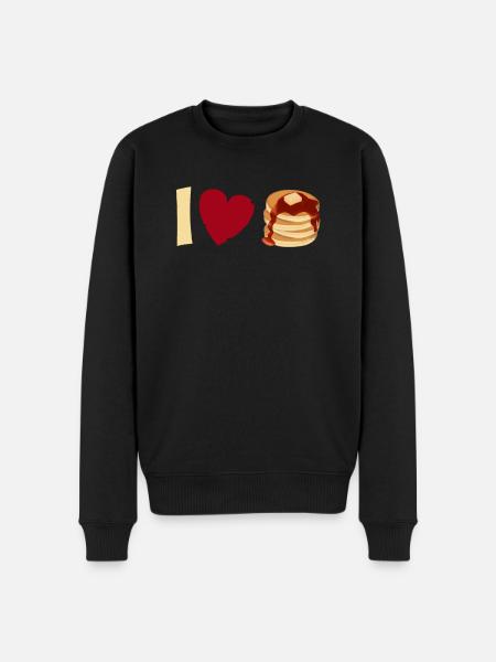 I Love Pancakes - Funny Pancake - Men's Premium Organic Jumper - black