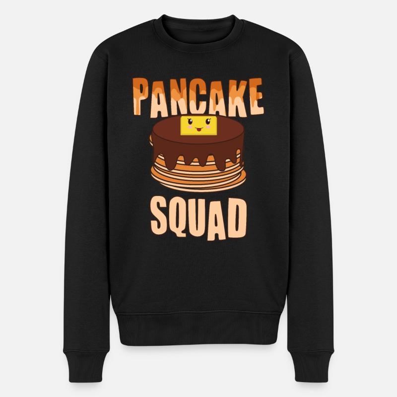 Baking Pancakes - Funny Pancakes - Men's Premium Organic Jumper - black