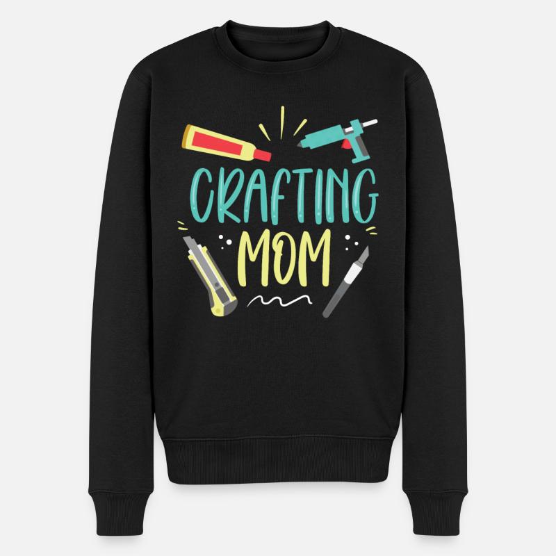Basteln Mama Bastler Bastel Mutter - Männer Premium Bio Pullover - Schwarz
