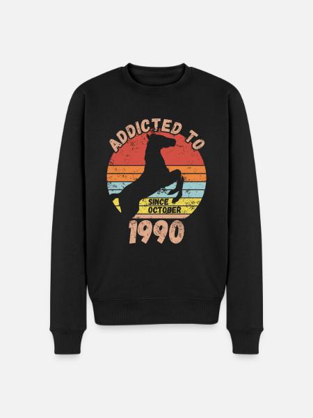 Anniversaire Équitation Octobre 1990 - Pull Premium bio Homme - noir