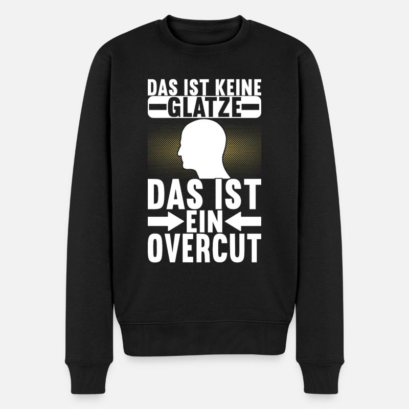 Glatze Glatzkopf - Männer Premium Bio Pullover - Schwarz
