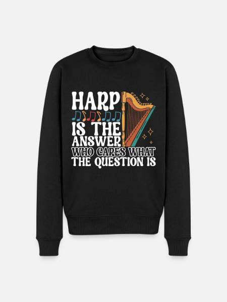 Harp Harp Player - Men's Premium Organic Jumper - black