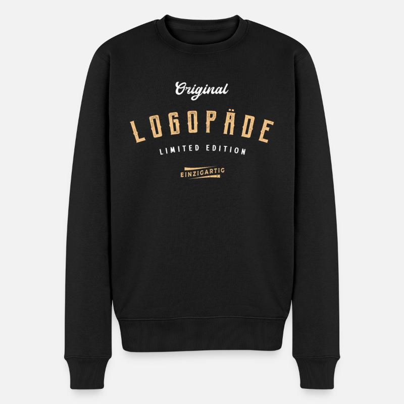 Logopäde Limited Edition Lustiges Logopäden - Männer Premium Bio Pullover - Schwarz