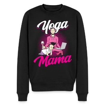 Yoga Mama Mami Hobby Mère - Pull Premium bio Homme - noir - Devant - Nico (187cm)