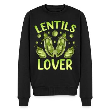 Lentil Lover Lens Lovers Food Lentils - Men's Premium Organic Jumper - black - Front - Nico (187cm)