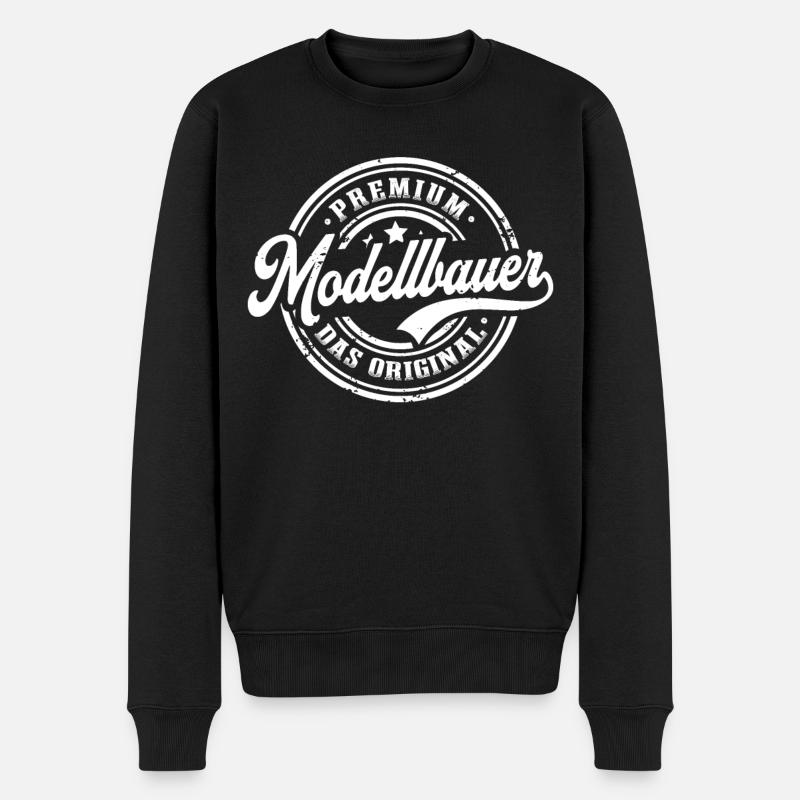 Modellbauer Original Lustiges Modellbau - Männer Premium Bio Pullover - Schwarz