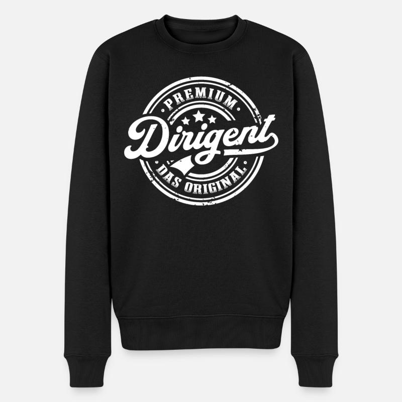 Dirigent Original Lustiges Dirigenten - Männer Premium Bio Pullover - Schwarz