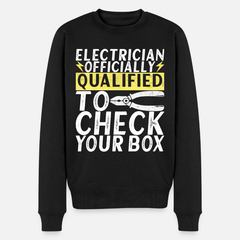Elektriker Elektroniker - Männer Premium Bio Pullover - Schwarz