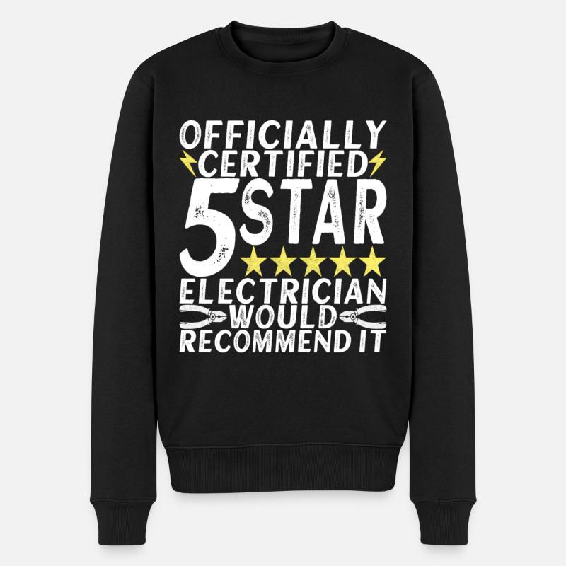 Elektriker Elektroniker - Männer Premium Bio Pullover - Schwarz