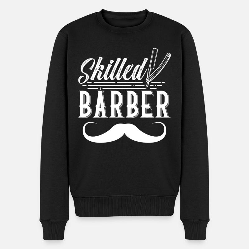 Barber Barber Barbershop formé - Pull Premium bio Homme - noir