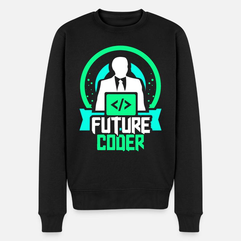 Future Coder Coding Programmer Code - Men's Premium Organic Jumper - black