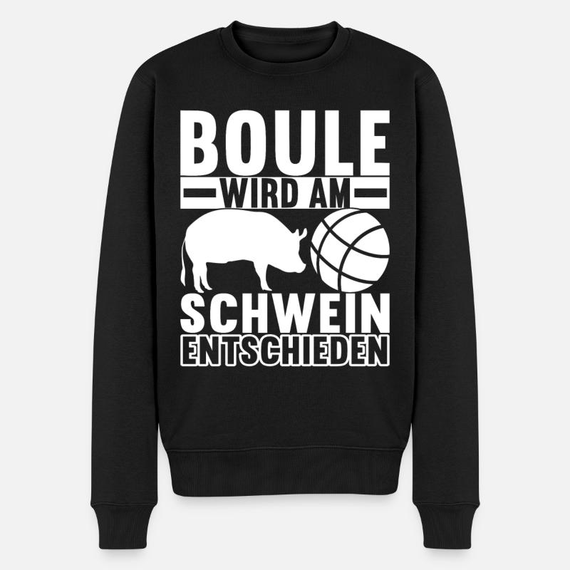 Boule Boulespieler - Männer Premium Bio Pullover - Schwarz