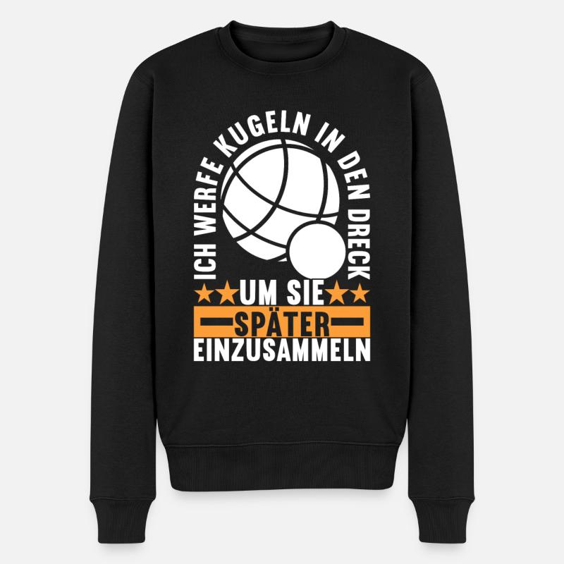 Boule Boulespieler - Männer Premium Bio Pullover - Schwarz