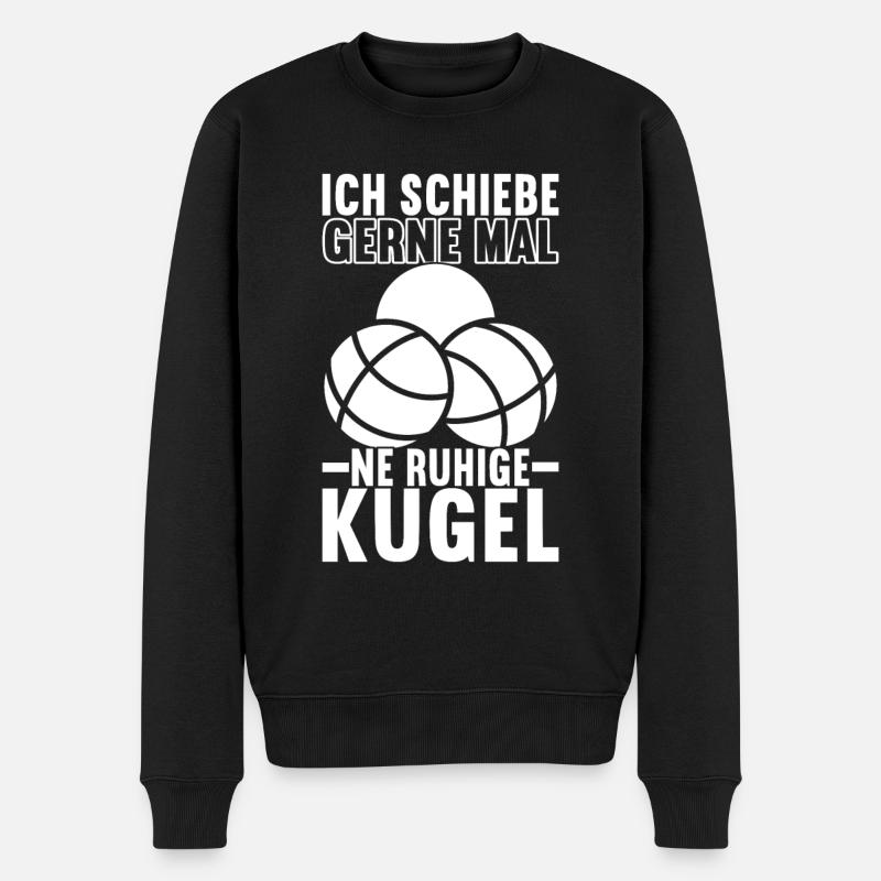 Boule Boulespieler - Männer Premium Bio Pullover - Schwarz