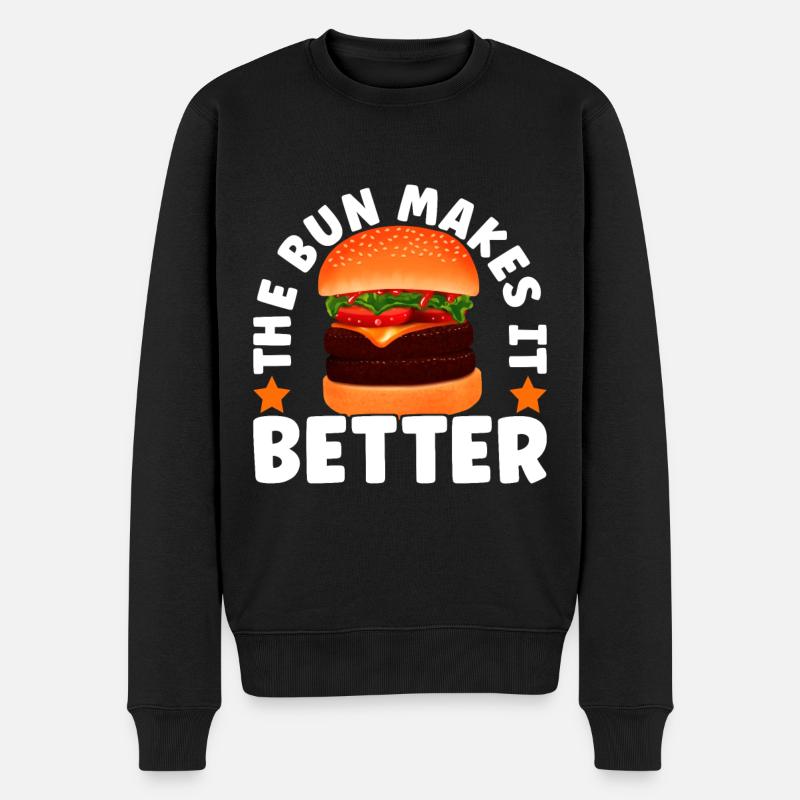 Burger Restauration rapide - Pull Premium bio Homme - noir