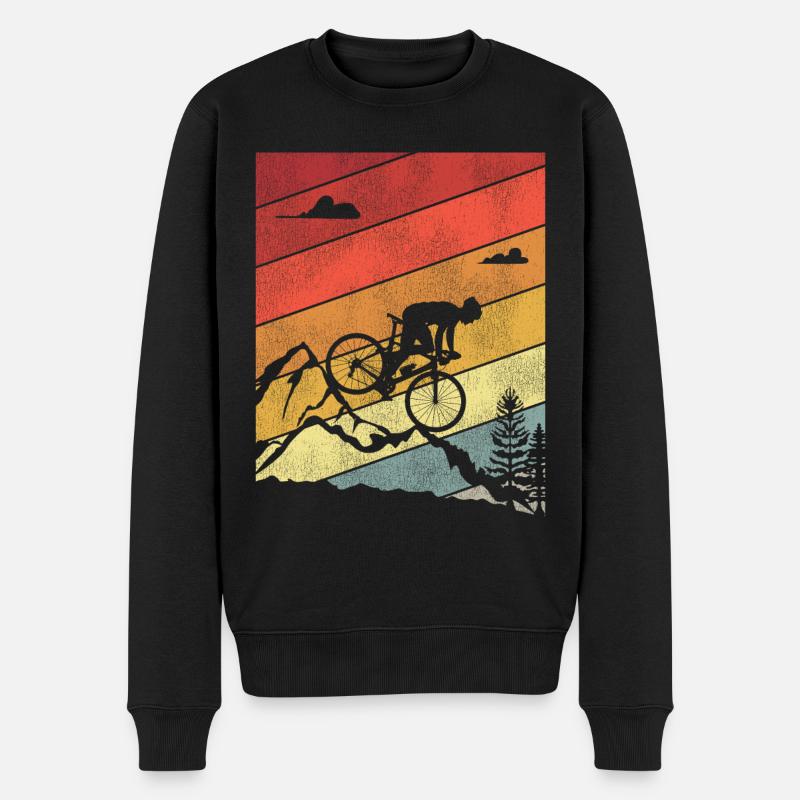 Funny Road Bike Riding Cycling - Männer Premium Bio Pullover - Schwarz