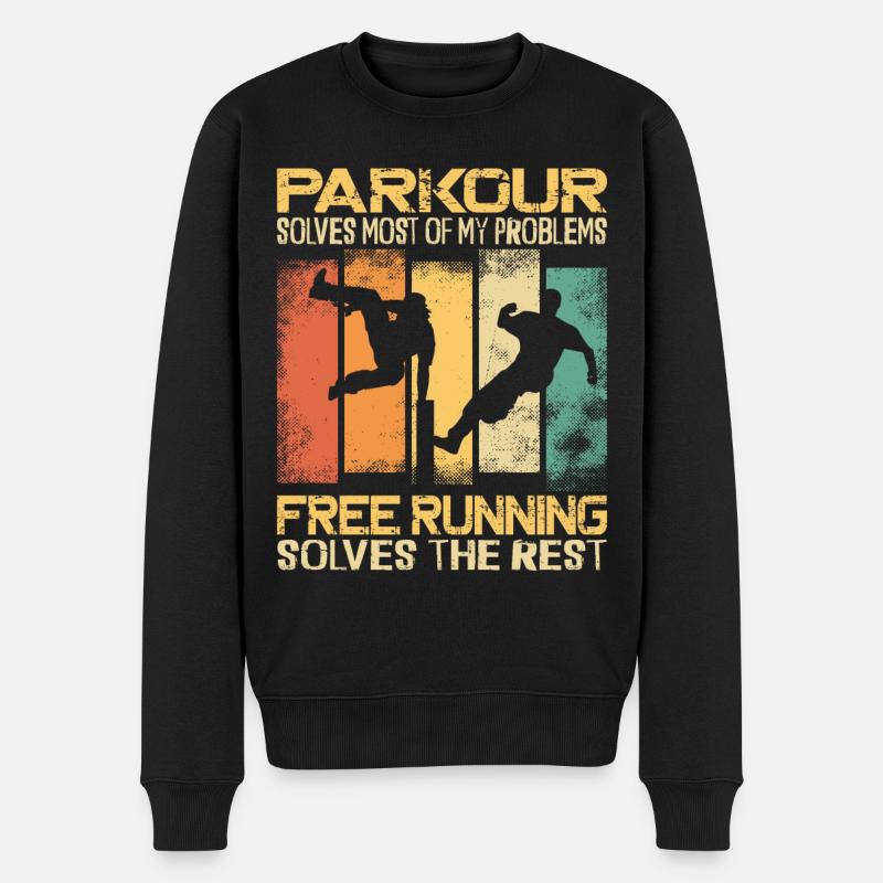 Parkour Free Running Traceur - Pull Premium bio Homme - noir