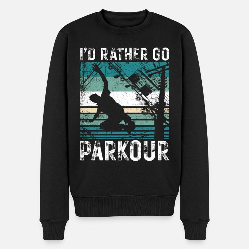 Parkour Free Running Traceur - Pull Premium bio Homme - noir