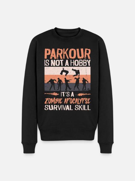 Parkour Free Running Traceur - Men's Premium Organic Jumper - black