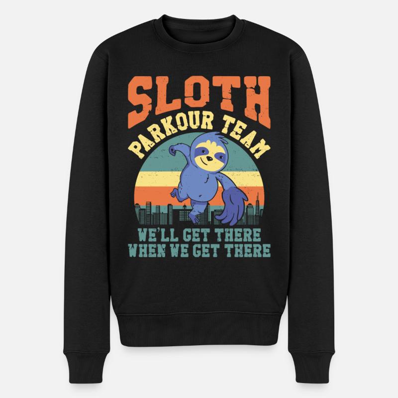 Parkour Free Running Traceur Sloth - Pull Premium bio Homme - noir