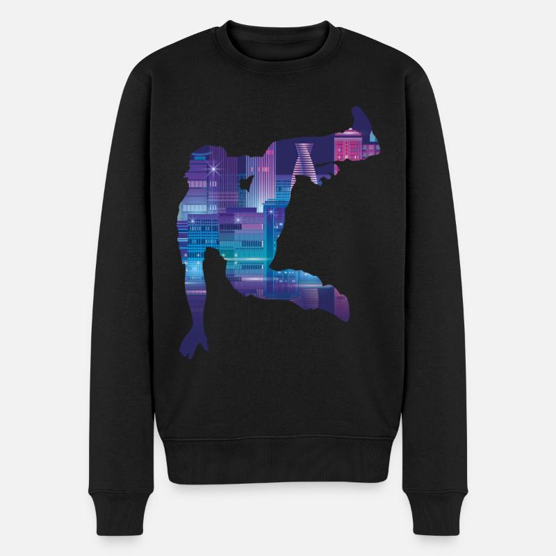 Parkour Free Running Traceur - Männer Premium Bio Pullover - Schwarz