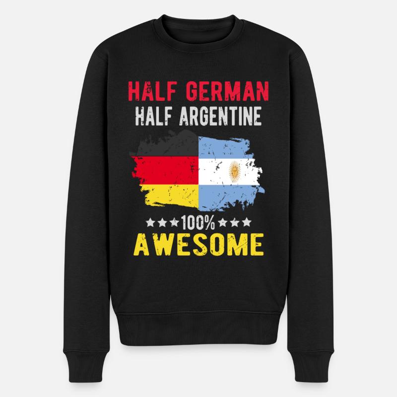 Moitié allemand moitié argentin - Pull Premium bio Homme - noir