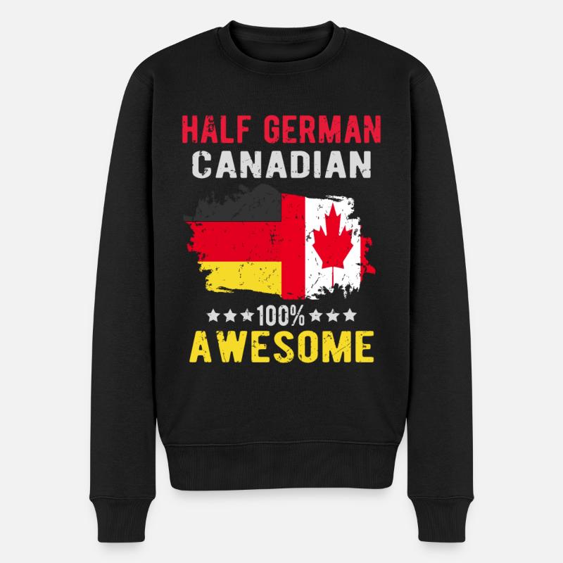 Moitié Allemand Moitié Canadien - Pull Premium bio Homme - noir