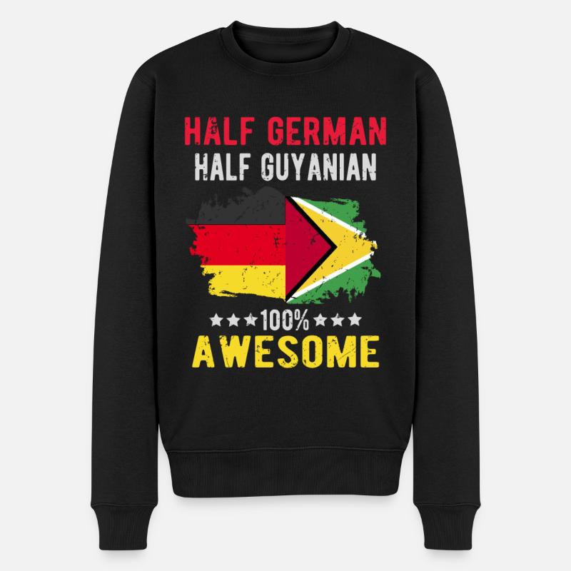 Moitié allemand moitié guyanais - Pull Premium bio Homme - noir