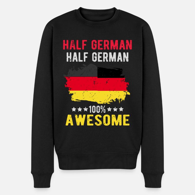 Half German Half German - Men's Premium Organic Jumper - black