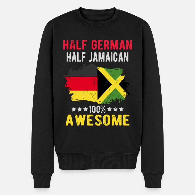 Moitié allemand moitié jamaïcain - Pull Premium bio Homme - noir