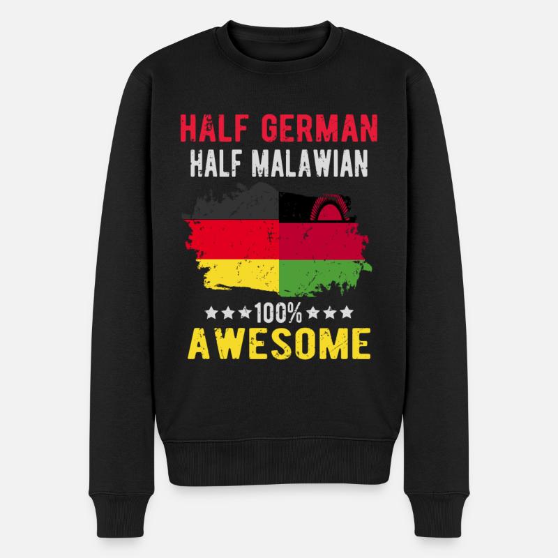 Moitié allemand Moitié Malawi - Pull Premium bio Homme - noir