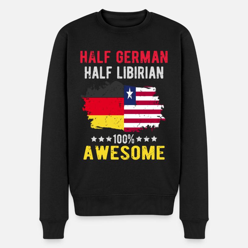 Half German Half Libyan - Men's Premium Organic Jumper - black