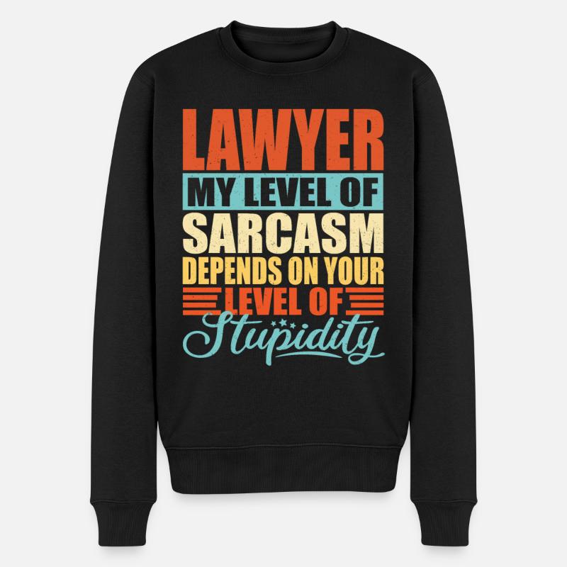 Sarcasme d’avocat Cadeau d’avocat - Pull Premium bio Homme - noir