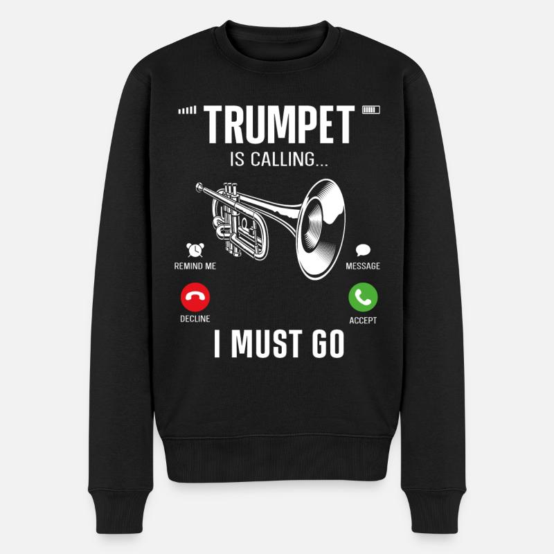 Affichage du téléphone trumpet player - Pull Premium bio Homme - noir
