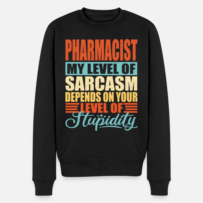 Apotheker sarkasmus Lustiger Apotheker - Männer Premium Bio Pullover - Schwarz