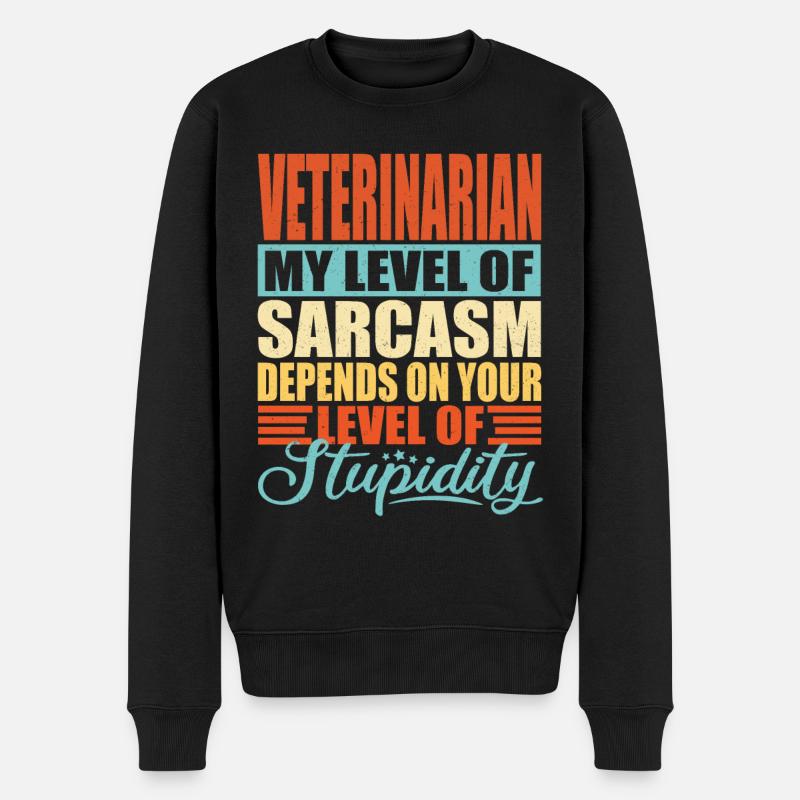 Tierärztin Tierarzt Geschenk - Männer Premium Bio Pullover - Schwarz