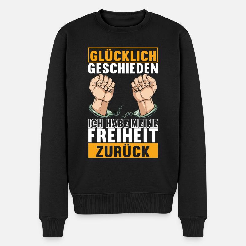 Geschieden Scheidung - Männer Premium Bio Pullover - Schwarz