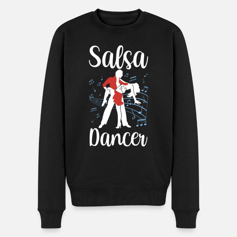 Salsa Tänzer Hobby Tanz Tanzen - Männer Premium Bio Pullover - Schwarz
