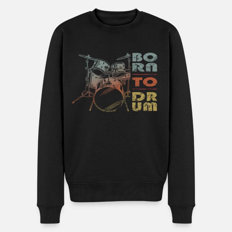 Born to drum - batteur - Pull Premium bio Homme - noir