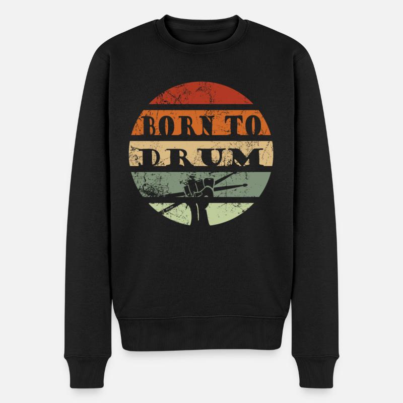 Born to drum - batteur - Pull Premium bio Homme - noir
