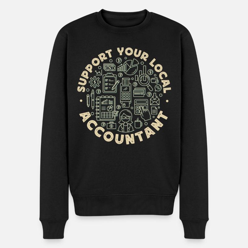 Comptable Comptable Comptable - Pull Premium bio Homme - noir