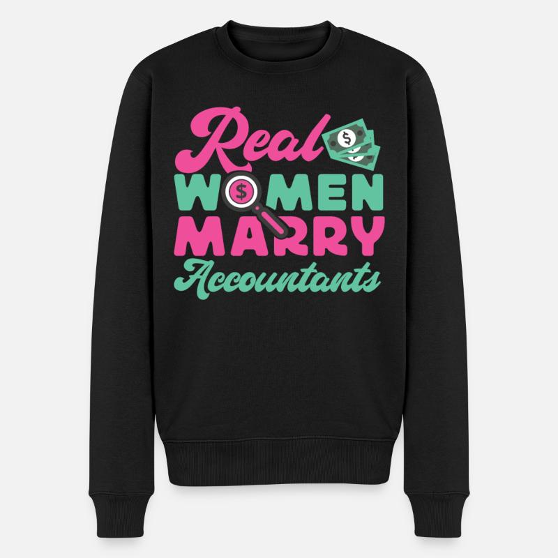 Comptable Comptable Mariage - Pull Premium bio Homme - noir