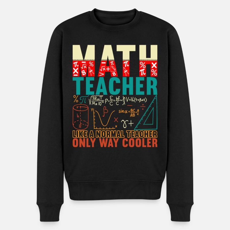 Math Math Teacher - Men's Premium Organic Jumper - black