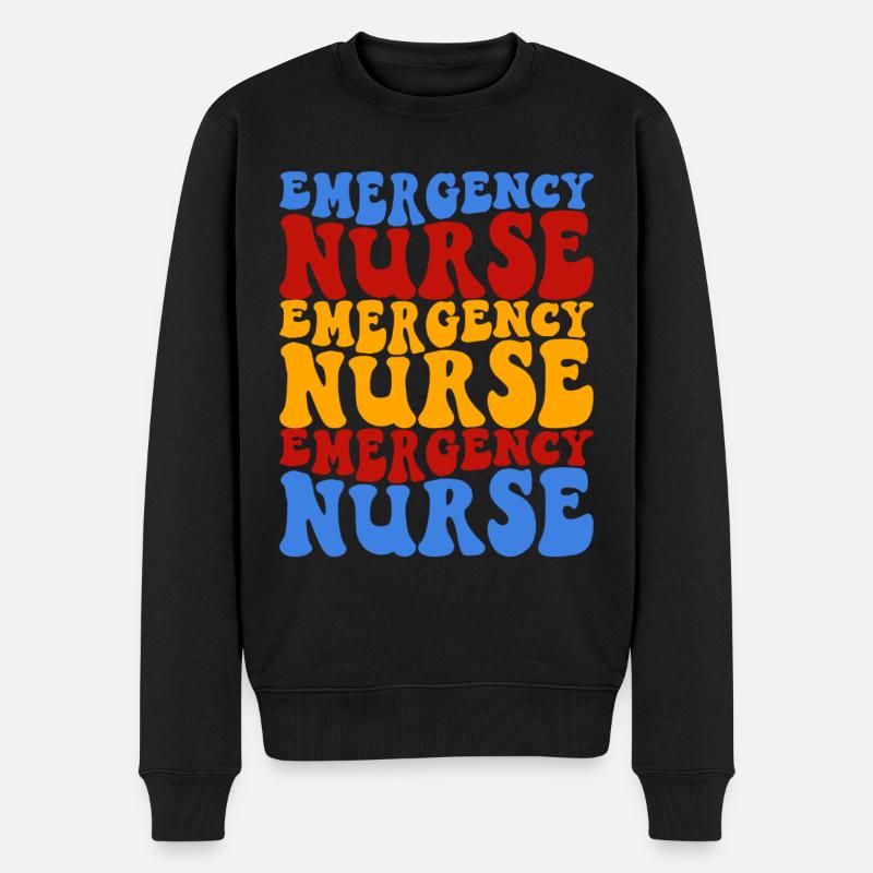 Krankenschwester Pflegekraft - Männer Premium Bio Pullover - Schwarz